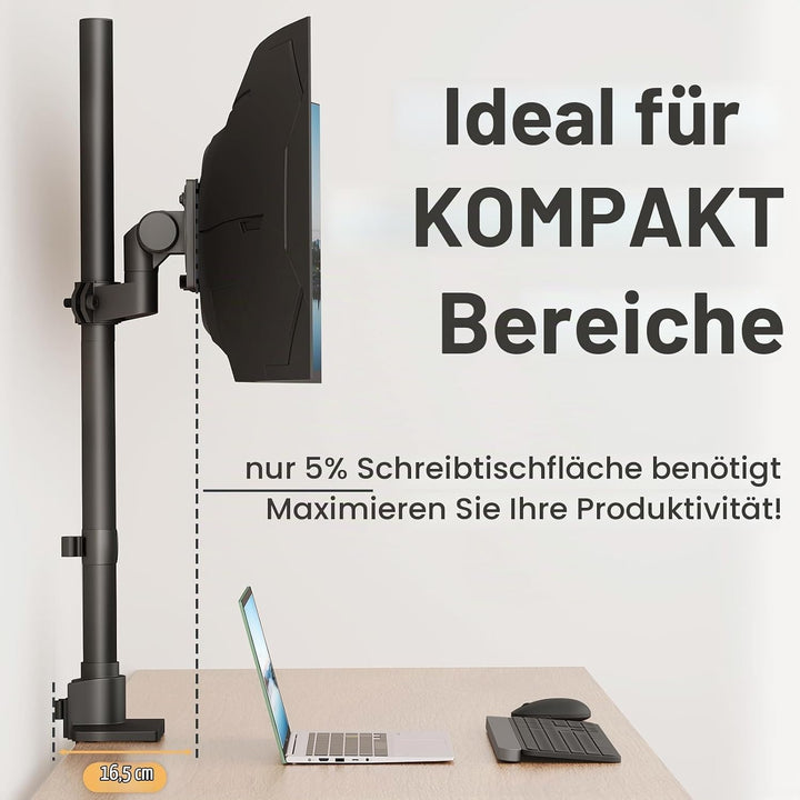 Monitor Halterung 1 Monitor 24-57 Zoll - Extra Hoch Höhenverstellbar Bildschirmhalterung, Monitor St