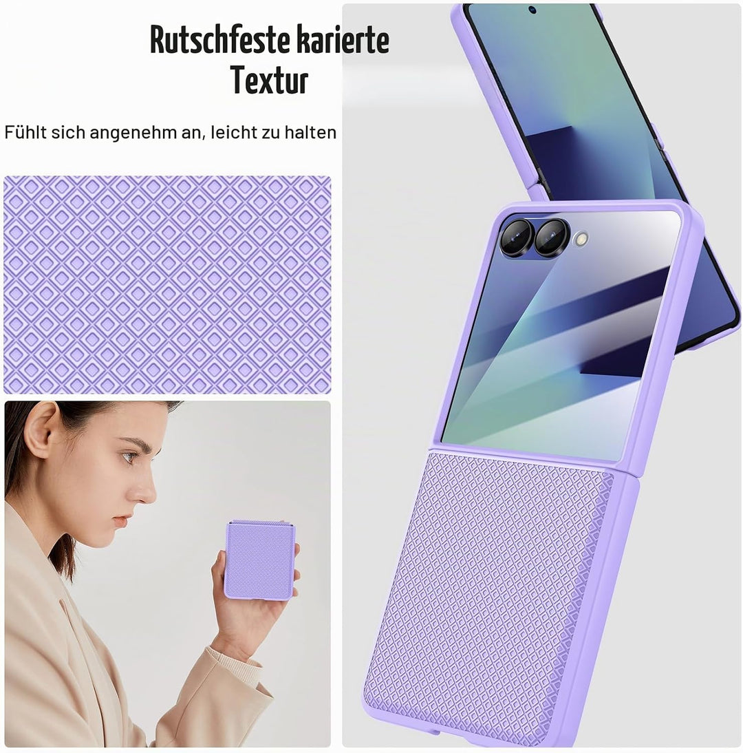 Doeshine für Samsung Galaxy Z Flip 7 Hülle [Not für Flip 7FE] mit Scharnierschutz &amp; Displayschutzfol