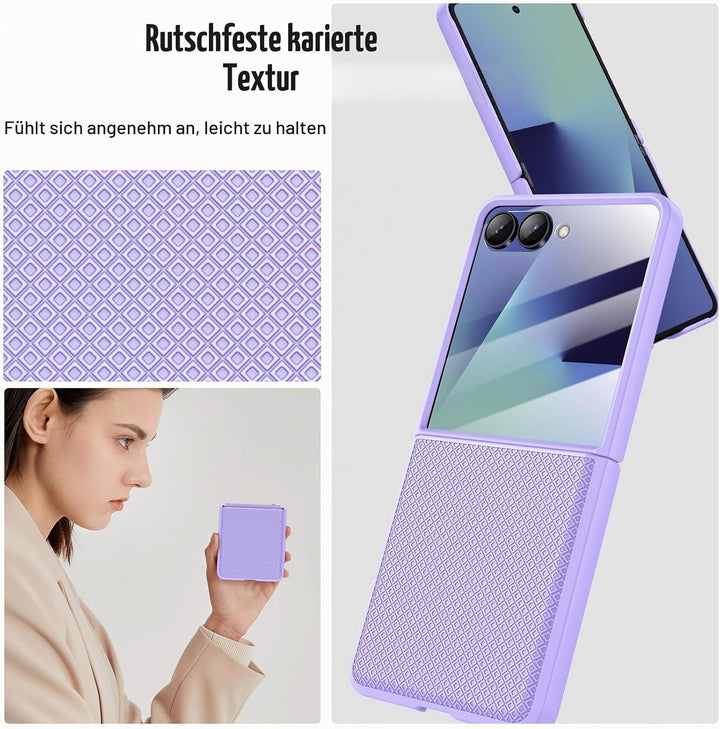 Doeshine für Samsung Galaxy Z Flip 7 Hülle [Not für Flip 7FE] mit Scharnierschutz &amp; Displayschutzfol