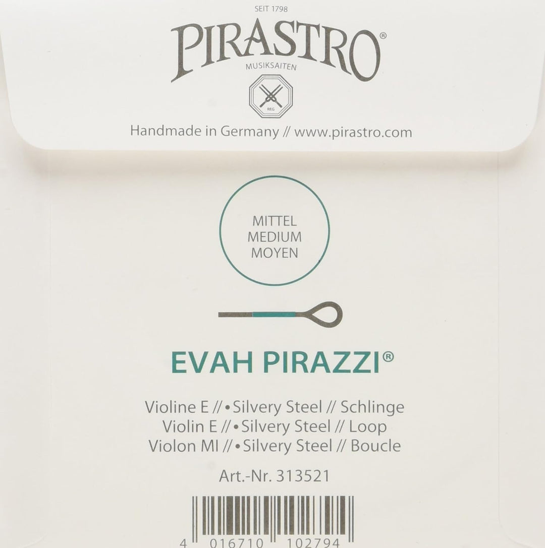 Pirastro Evah 419025 Saitensatz für Violinen, E-Loop Medium, Umschlag, 4/4 Grösse