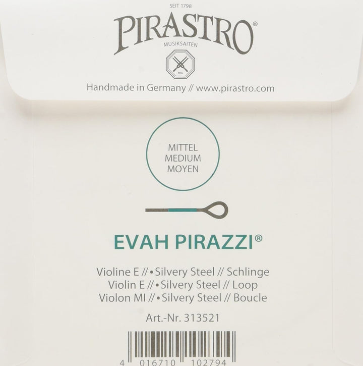 Pirastro Evah 419025 Saitensatz für Violinen, E-Loop Medium, Umschlag, 4/4 Grösse