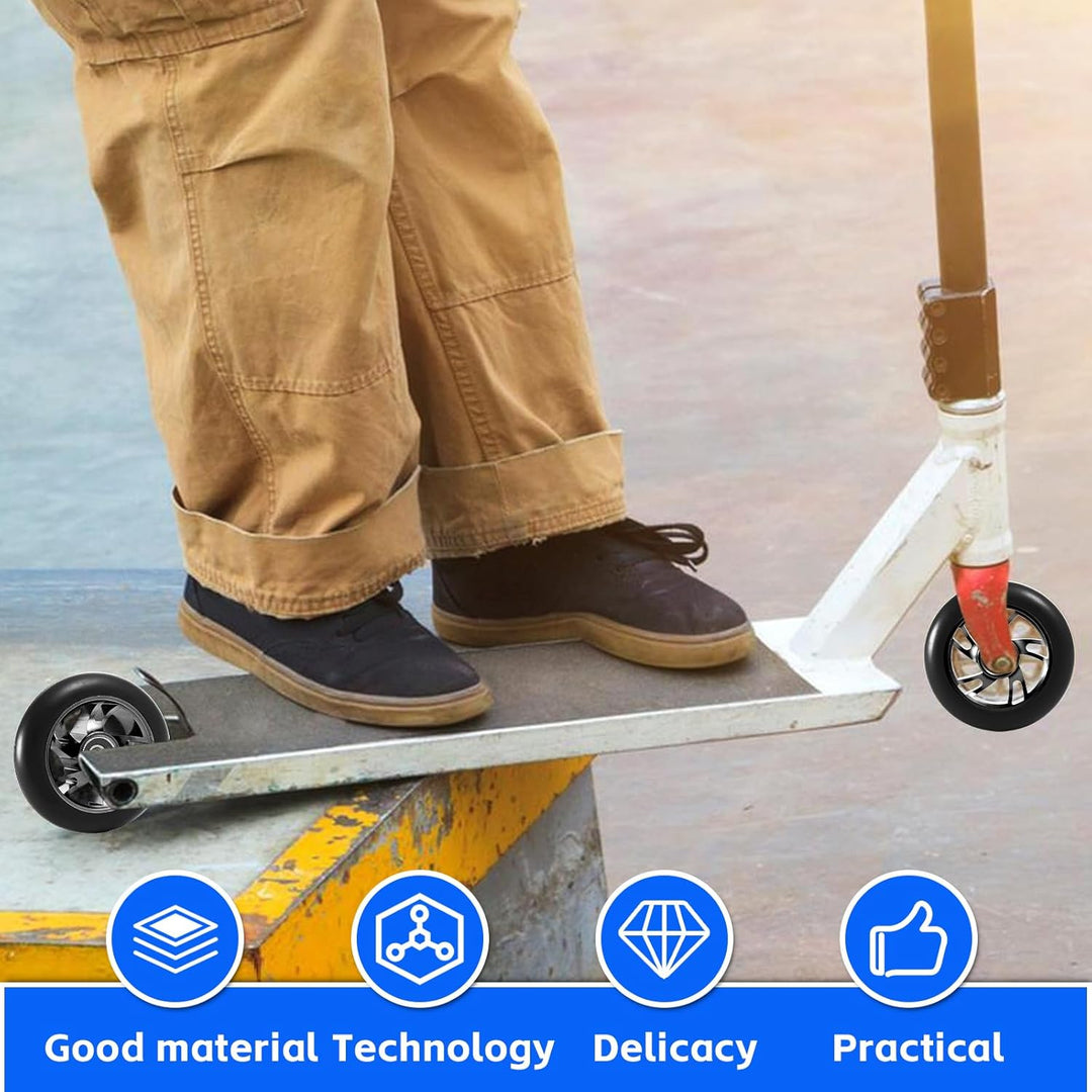 Scooter Rollen,2 Stück 120MM Scooter Inliner Räder mit ABEC-9 Kugellager,Scooter Ersatzräder für Rob