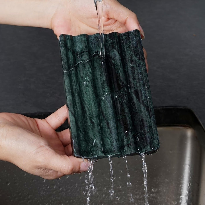 2 Stück Marmor Seifenschale, Seifenhalter mit Ablauf, Seifenablage Waschbecken, Kreative Seifenschal