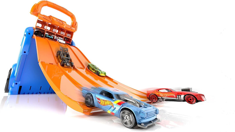 Cefa Toys Auto/Hot Wheels, 4 Pisten und Platz für 20 Autos, geeignet für Kinder ab 6 Jahren.