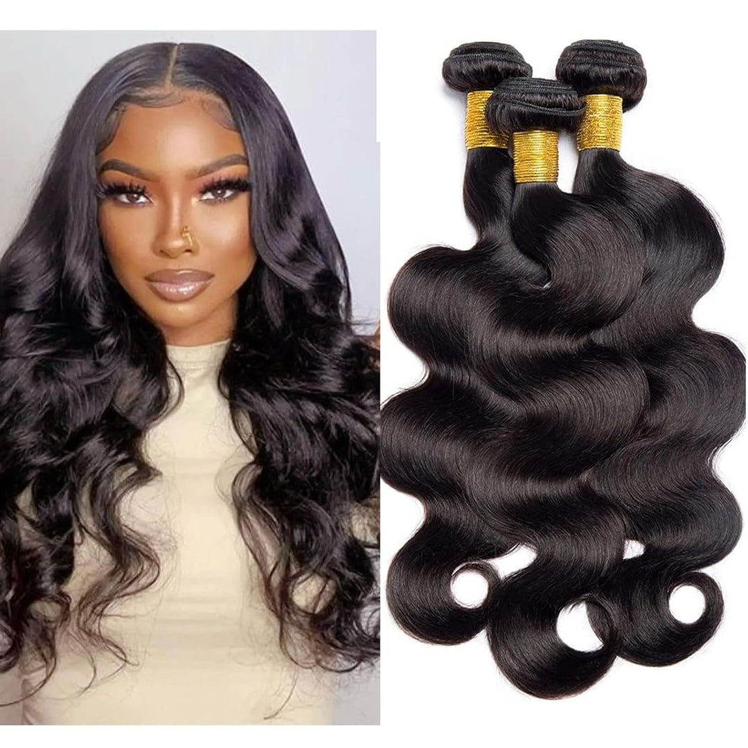 Huarisi 3 Bundles Human Hair Body Wave 14 16 18 Inch 12A Unprocessed Brazilian Virgin Hair Body Wave