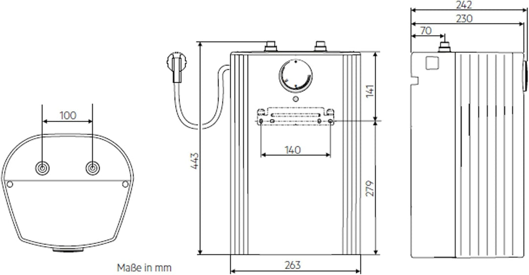 AEG druckloser Kleinspeicher mit ThermoStop-Technologie 5l, 2 kW, steckerfertig, untertisch, stufenl