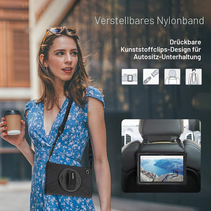 BRAECN für Galaxy Tab A7 Hülle - Samsung Tab A7 10.4" 2020/2022 Schwarz | Stossfeste Schutzhülle, 36