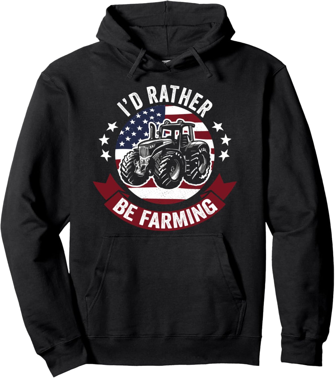 Ich würde lieber landwirtschaftliche Landwirtschaft sein Pullover Hoodie