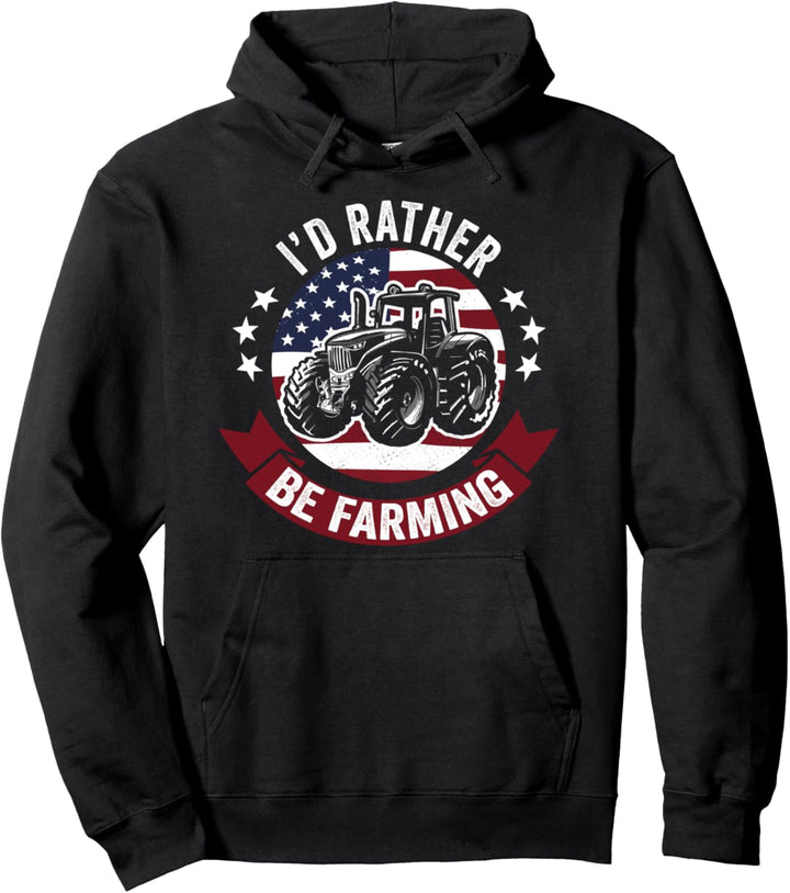Ich würde lieber landwirtschaftliche Landwirtschaft sein Pullover Hoodie
