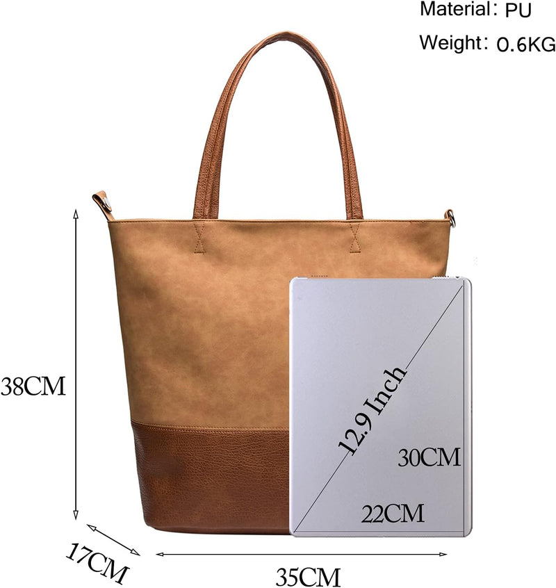 FANDARE Handtaschen Damen Shopper Schultertaschen Frauen Umhängetasche Leichte Tragetasche für 12.9