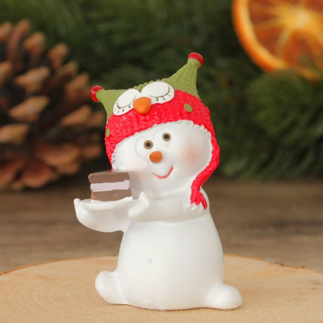 matches21 HOME &amp; HOBBY Lustige Schneemann Deko Figuren für Weihnachten im 4er Set - Kleine 6cm Weihn
