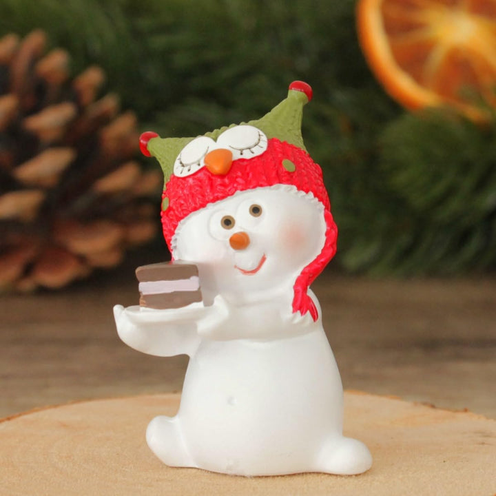 matches21 HOME &amp; HOBBY Lustige Schneemann Deko Figuren für Weihnachten im 4er Set - Kleine 6cm Weihn