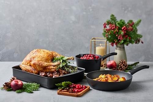 SCANPAN Classic Schmorpfanne mit Deckel 26 cm | Stratanium Antihaftbeschichtung | Pfanne für Ceran-
