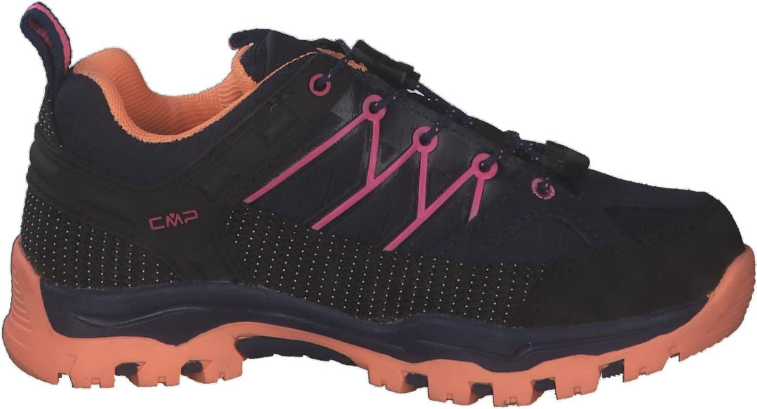 CMP Unisex Kinder Kids Rigel Low Shoes Wp Trekking-Schuhe 28 EU Blau Orange Pink B Blue Sunrise, 28