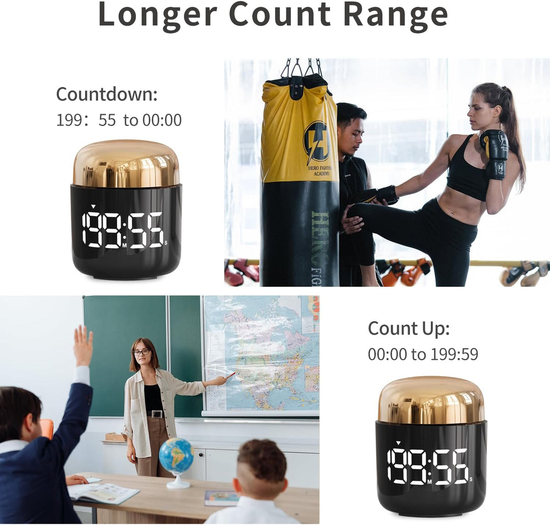 MeesMeek Digitaler Küchentimer mit grosser LED-Anzeige Countdown-Timer mit Einstellbarer Lautstärke
