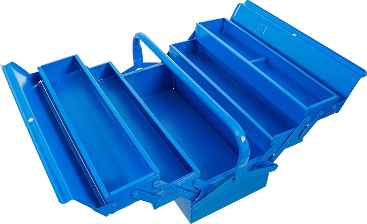 BGS 33000 | Metall-Werkzeugkasten | leer | 420 x 200 x 200 mm | 5 Fächer | Stahlblech leer | 5 Fäche