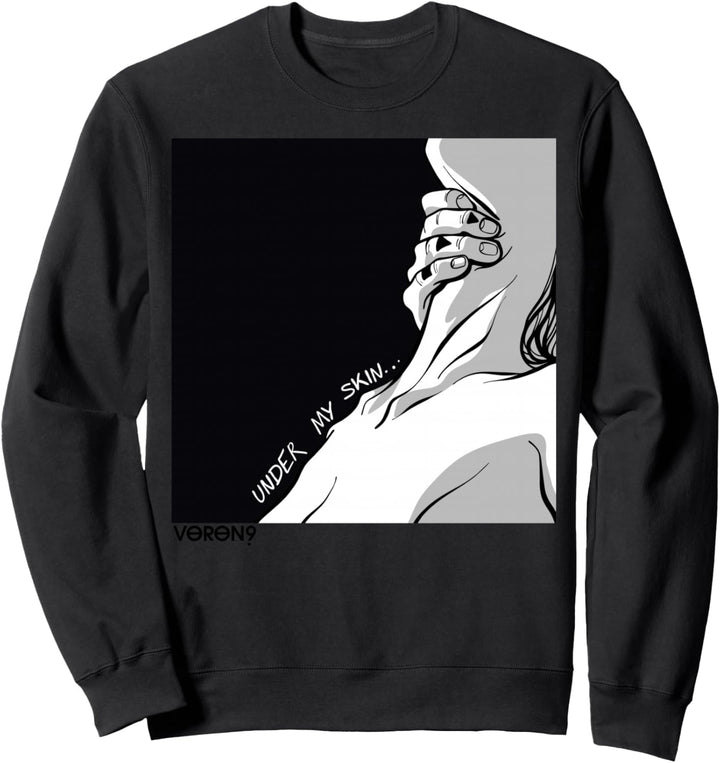 Schwarz-Weiss-Kunst, Trend-Stil "Under my skin" Sweatshirt