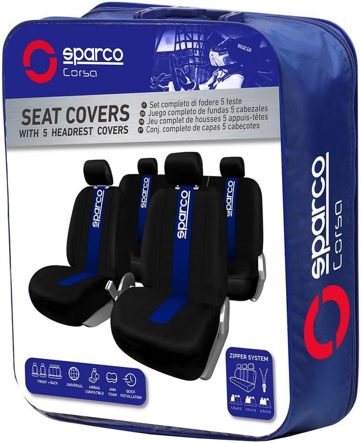 Sparco Sitzbezug Set Sparco schwarz/blau
