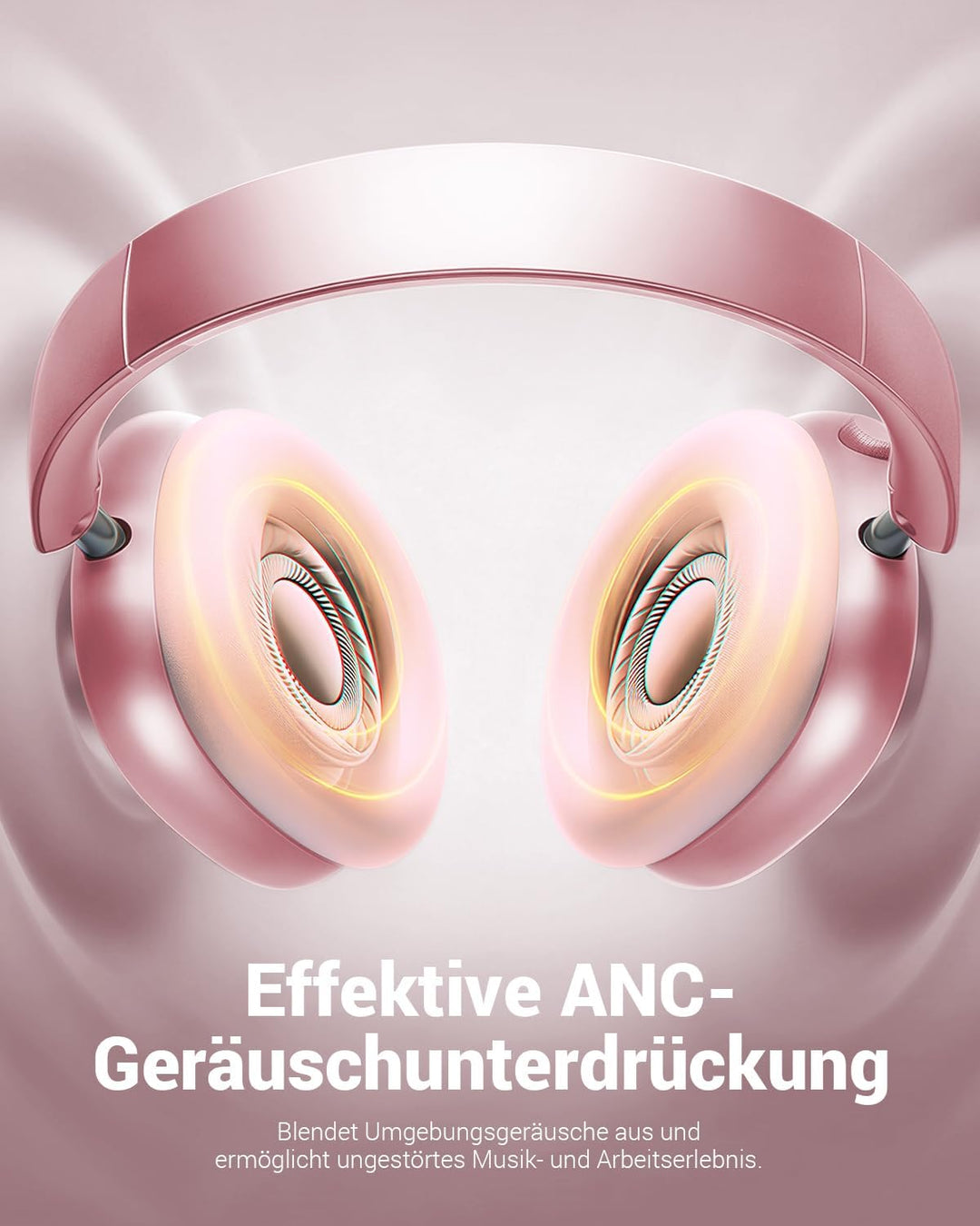 Wentronic Y01 Kabellose Over-Ear-Kopfhörer, Geräuschunterdrückung, Bluetooth 5.3-Kopfhörer mit Mikro