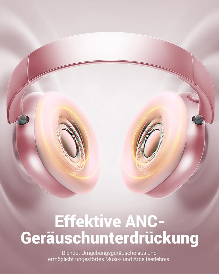 Wentronic Y01 Kabellose Over-Ear-Kopfhörer, Geräuschunterdrückung, Bluetooth 5.3-Kopfhörer mit Mikro