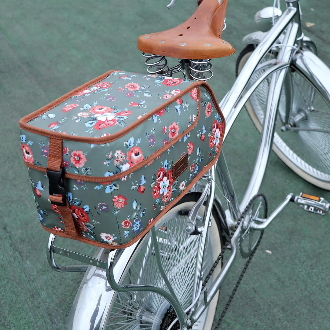 TOURBN wasserdichte Canvas Fahrradtasche Fahrradgepäckträgertasche Isolierte Fahrrad-Kühltasche für