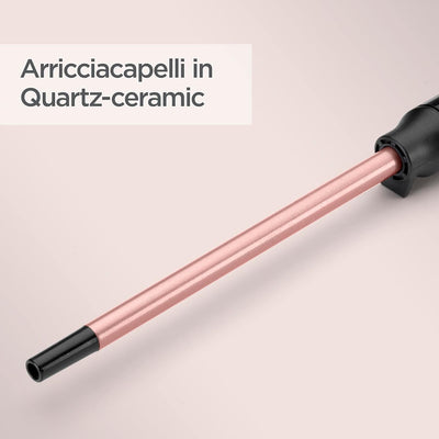 BaByliss 10mm Curling Wand Lockenstab mit Quartz-Keramik Beschichtung für Enge Afro-Locken, rosa Sch