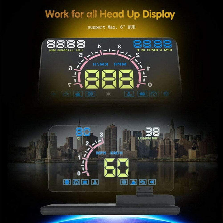 Baceyong 6" Universal Auto HUD Display Head-Up Display Projektor Handy mit GPS-Navigationshalterung