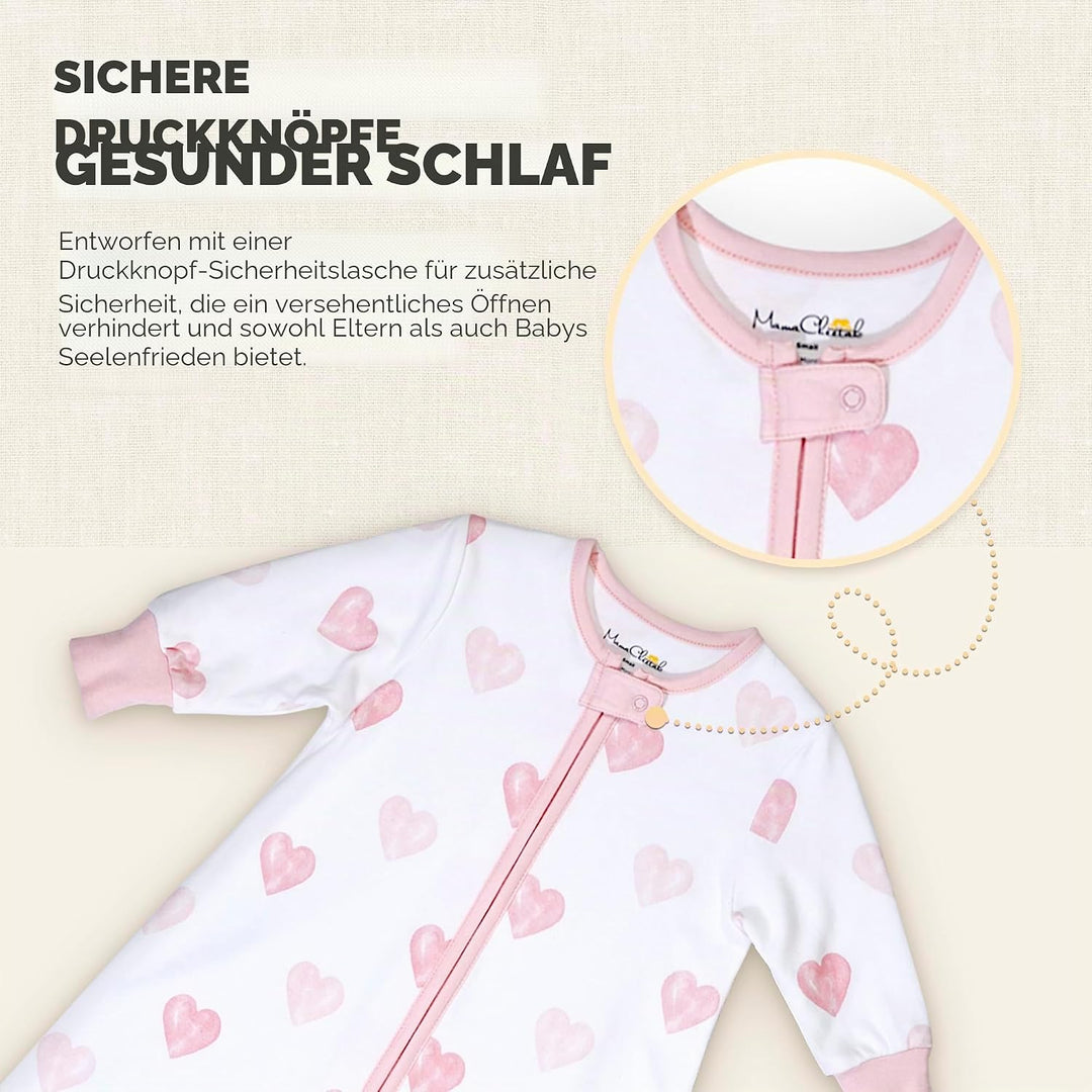 Mama Cheetah Baby Schlafsack, Bio-Baumwolle, Tragbare Babydecke, Schlafsack mit 2-Wege-Reissverschlu