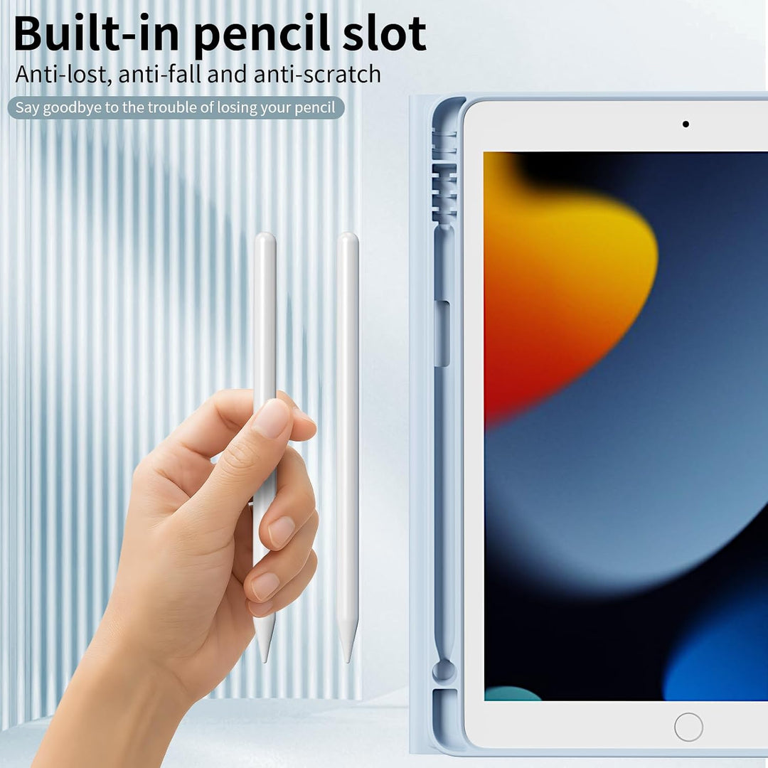 Tastatur Hülle für iPad 10,2 Zoll 9. 8. 7. Generation 2021 2020 2019, Abnehmbarer Bluetooth QWERTZ K