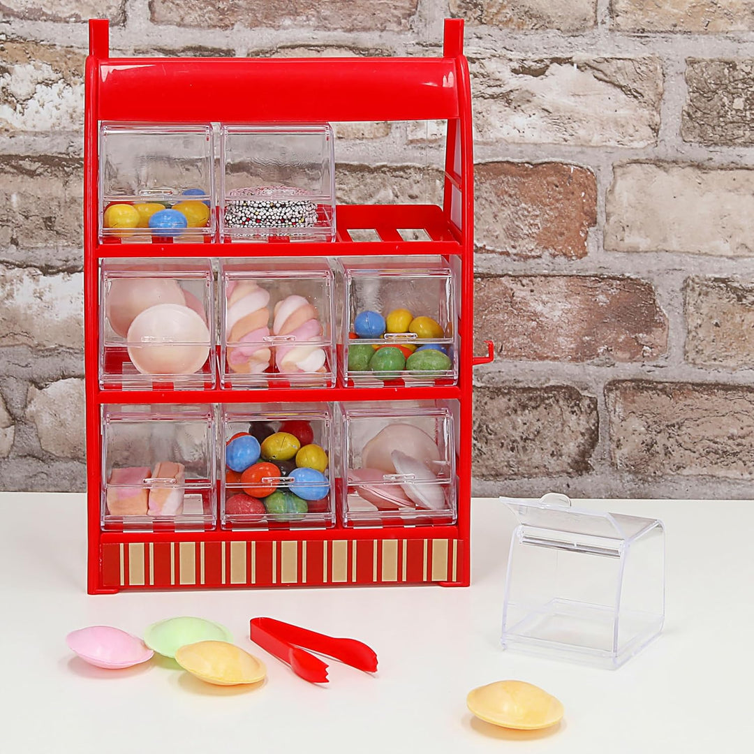 Cepewa Süssigkeitenspender Retro Süssigkeitenautomat mit Zange Weingummi Spender 50er Jahre Fruchtgu