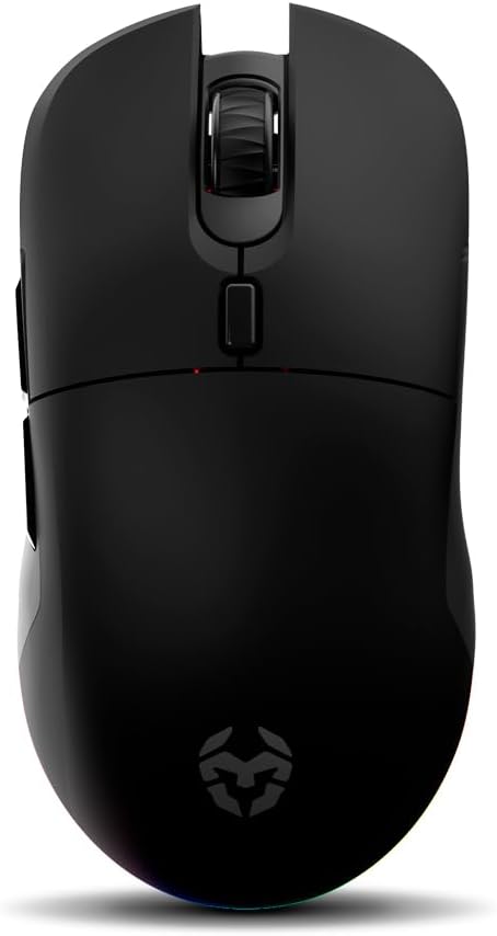 KROM KOMET - Kabellose RGB-Gaming-Maus, optischer Präzisionssensor Pixart PMW 3212, 8 Tasten, 5 dpi-