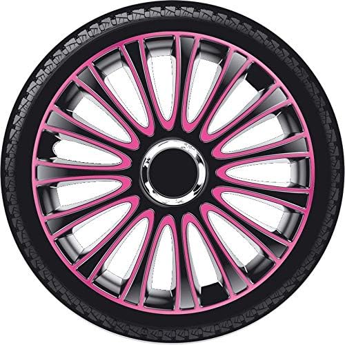 AUTO-STYLE Satz Radzierblenden LeMans 14-Zoll Schwarz/Pink LeMans Schwarz/Pink 14-Zoll, LeMans Schwa