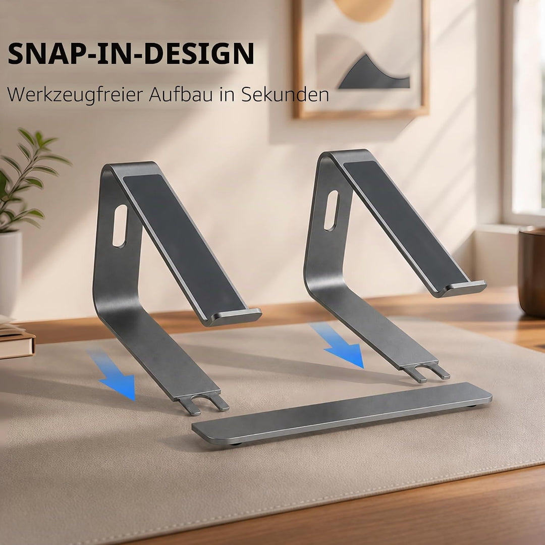 Orionstar Laptop Ständer, Ergonomischer Laptop Stand für Schreibtisch, Aluminium Laptop Halterung mi