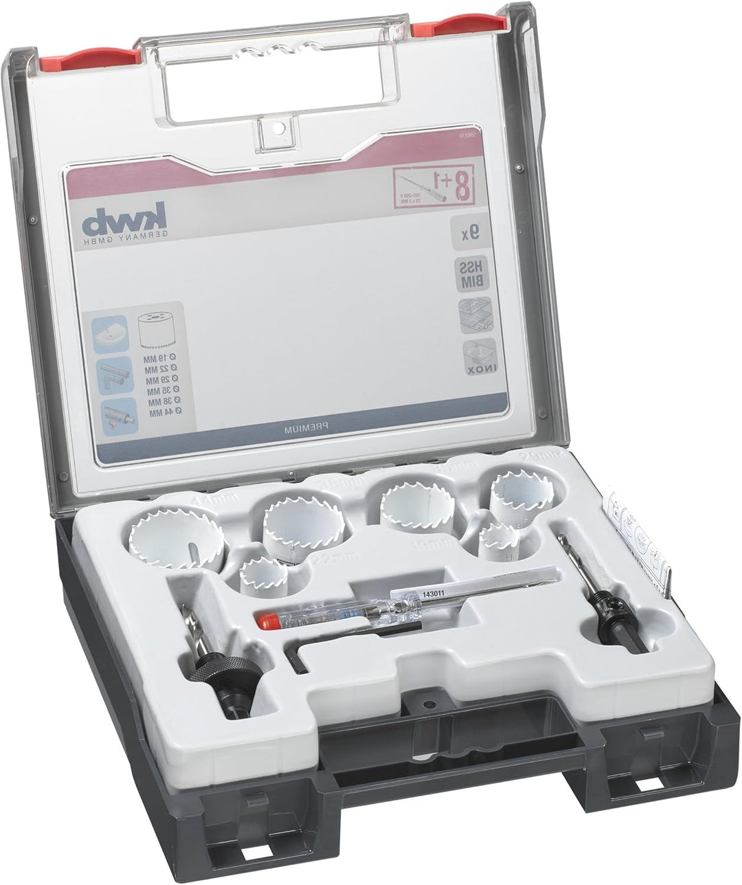 kwb 598270.0 Profi Bi-Metall Lochsäge-Set Nr. 2 für Installateure – 9-teilig, HSS-CO, Vario Zahnung,