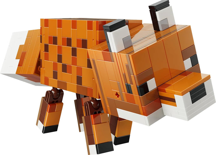 LEGO Minecraft Der Fuchs - 3D-Puzzle Tierfigur mit Zubehör - Gaming Deko für Schlafzimmer oder Gamin