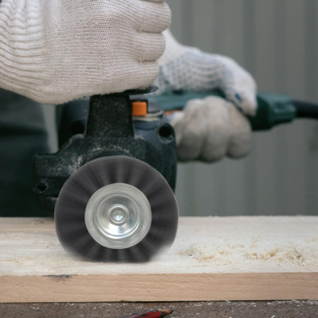 EXLECO Nylonbürste #60 Körnung für Satiniermaschine Schwarz Schleifbürste Borstenbürste Grit Bürste