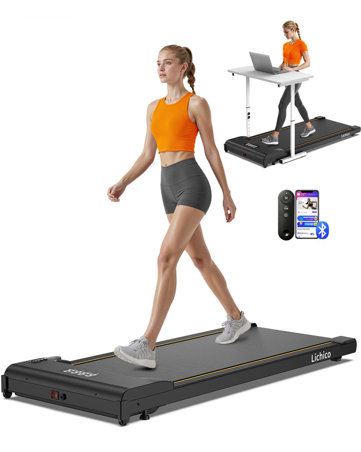 Lichico 3-in-1 Walking Pad mit 0-9% Steigung, Laufband für Zuhause Klein, platzsparendes Heimtrainin
