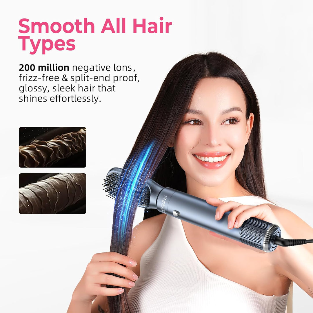 Atopskins Pro Air styler 6 in 1 Airbrush Haarstyler Hair Styler mit Rundbürste, Warmluftbürste, Föhn