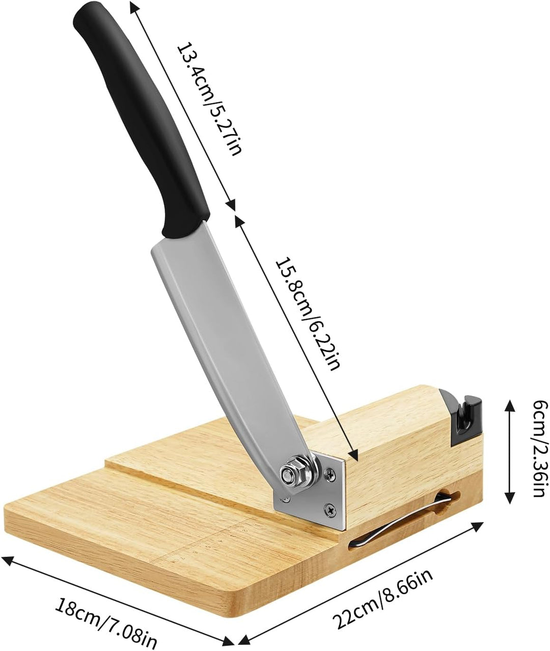 Guillotine-Schneider Edelstahl, Vielseitiger Hebelschneider für Wurst, Käse und Brot mit Präzisionss