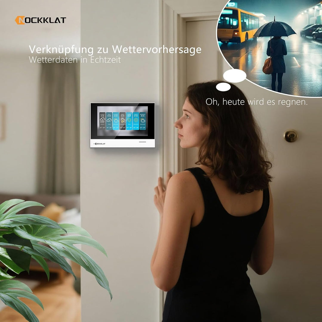 WLAN 2 draht Video-türsprechanlage mit Kamera IP65, 1080p HD, 7 Zoll Touchscreen, Entriegelung famil