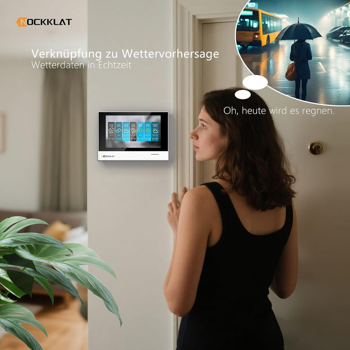 WLAN 2 draht Video-türsprechanlage mit Kamera IP65, 1080p HD, 7 Zoll Touchscreen, Entriegelung famil