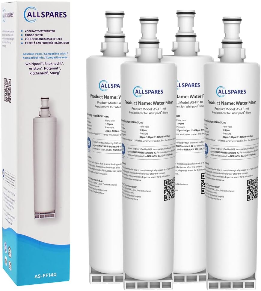 AllSpares Wasserfilter für Kühlschrank geeignet für Whirlpool SBS200 / SBS002 / SBS001 und Bauknecht