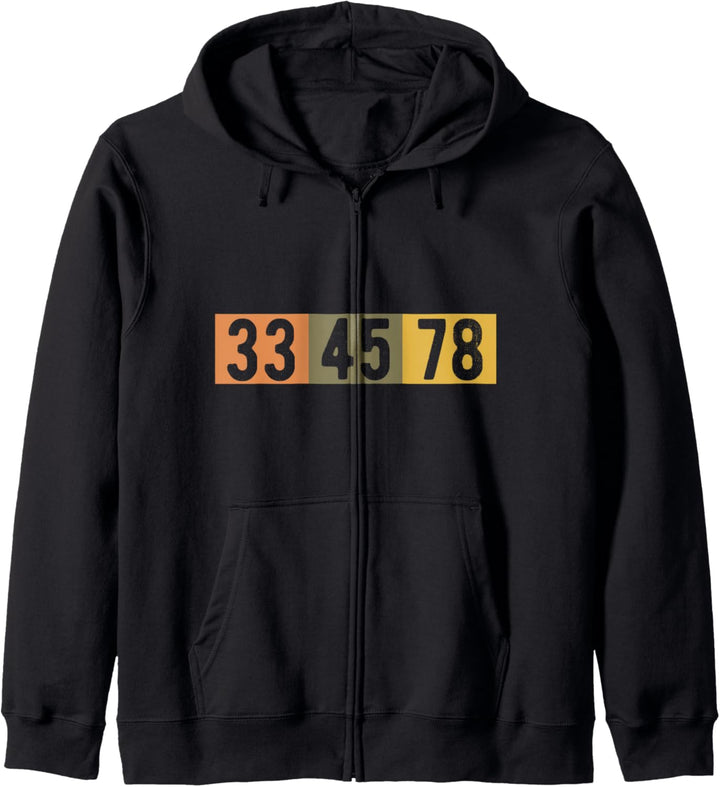 33 45 78 Schallplatte Plattenspieler RPM Speed LP Vinyl Kapuzenjacke