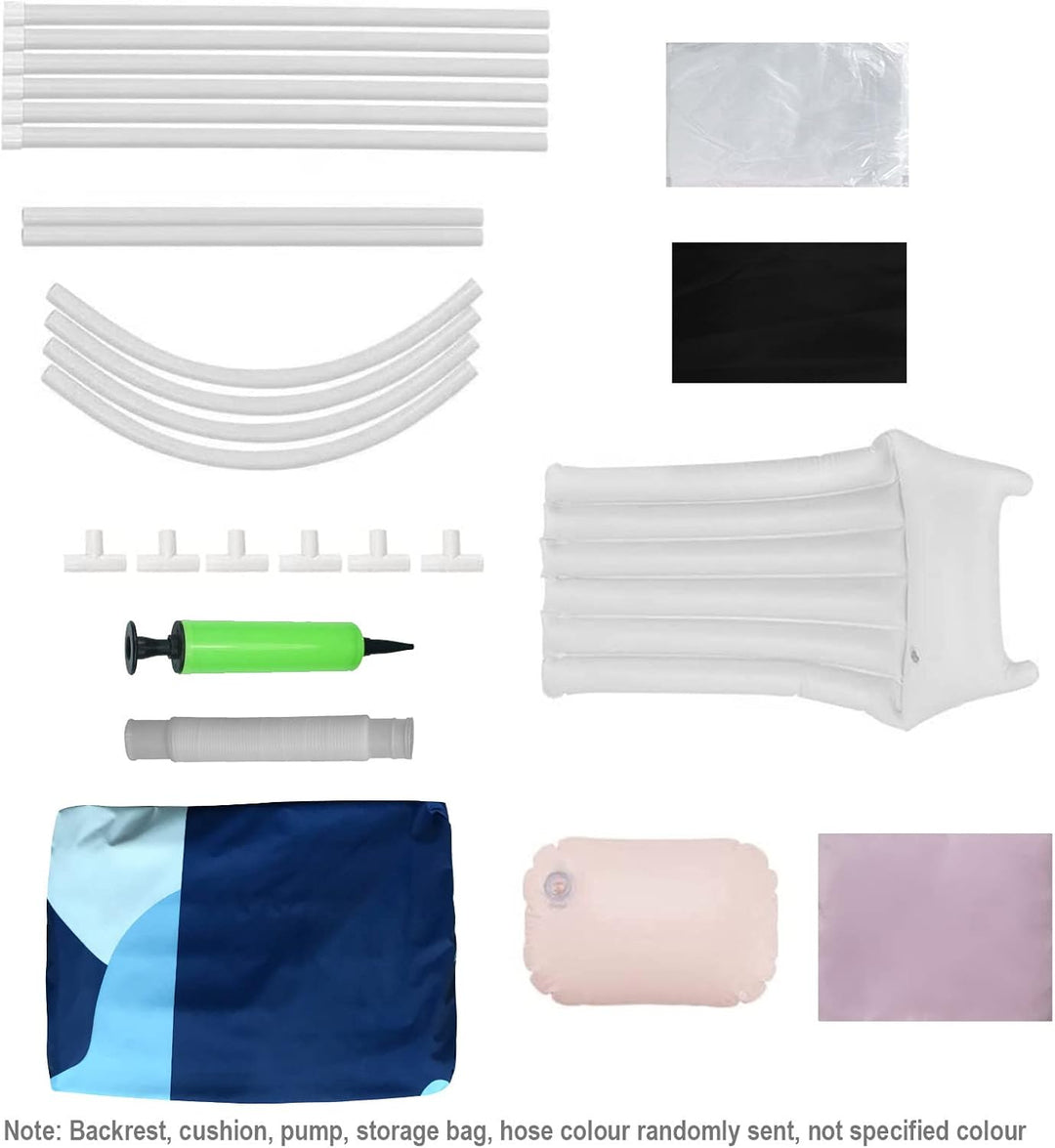Faltbare Badewanne für Erwachsene 133x64x47cm, Sauna-Dampfbadeeimer, Heisse Dusche und Eisbad, Tragb