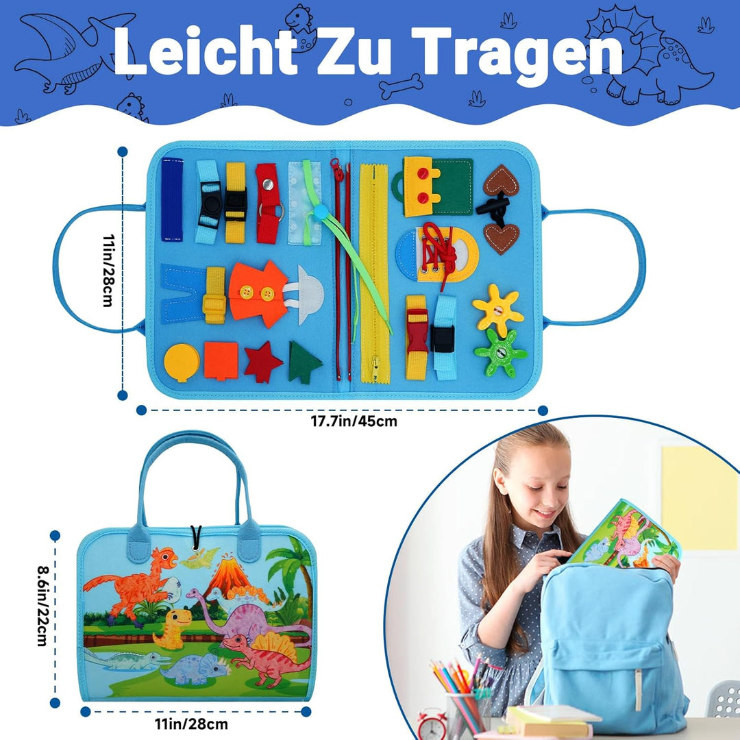 RunHero Busy Board Montessori Spielzeug Baby ab 1 Jahr Quiet Book Activity Board Motorikspielzeug Fi
