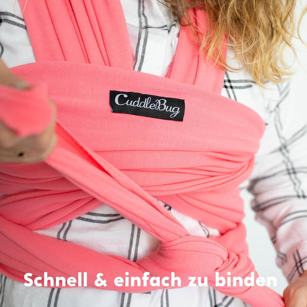 CuddleBug Tragetuch Baby Neugeborene - Elastisches Babytrage Neugeborene ab Geburt & Kleinkinder bis