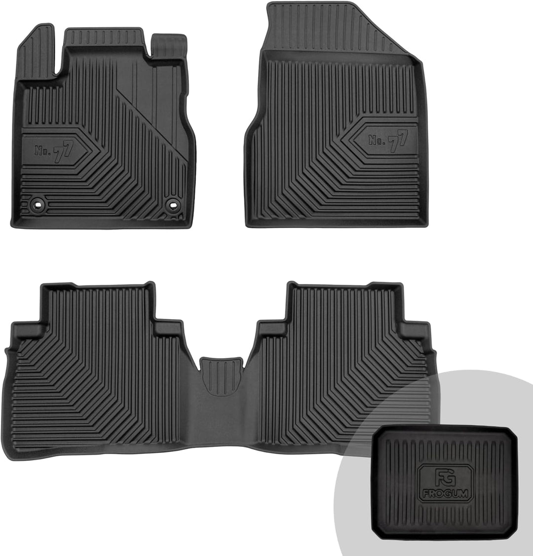 FROGUM No.77 Gummimatten Ganzjahresset von Auto Fussmatten Autofussmatten für Nissan Murano Z50 2003