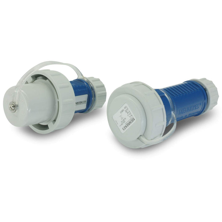 Stecker & Kupplung - Set SK 230V/16A IP68 druckwasserdicht blau/grau - Mennekes