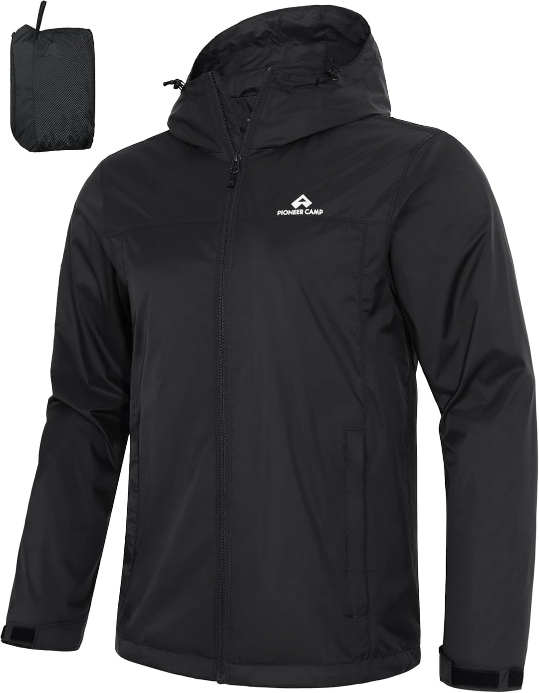 Pioneer Camp Herren Regenjacke Wasserdicht Atmungsaktiv Leichte Winddicht Windbreaker Packbare Outdo