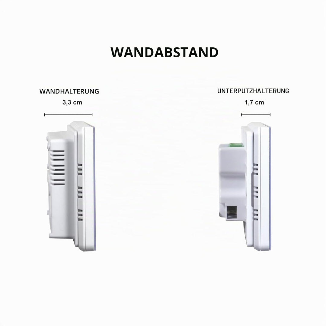Digitales Wifi Dualband Chronothermostat kompatibel mit Alexa - Stromversorgung 230V - (Schnee PRO W